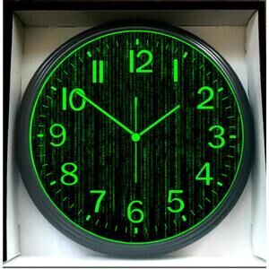 MATRIX Glow In The Dark Wall Clock New!